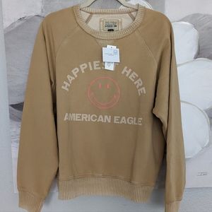 American Eagle Outfitters Happiest Here Smile Sweatshirt Size Medium Nwt ❤️
